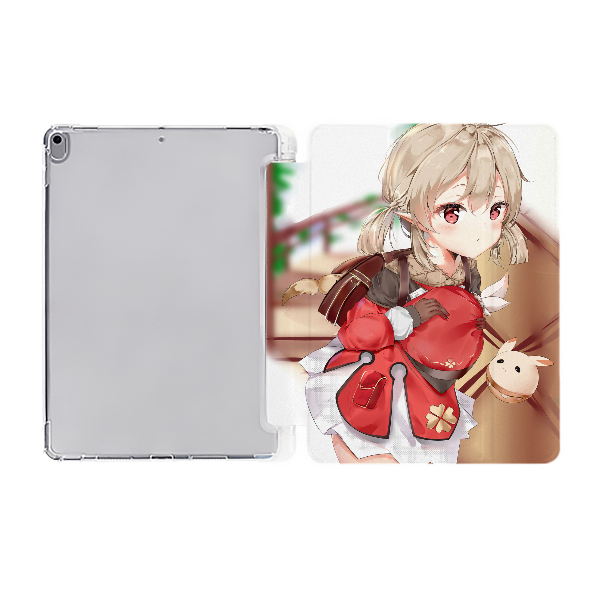 げんし神 genshin IPad ケース ペン収納付き 三つ折りスタンド PUレザー×シリコン 対応機種9.5/10.5/10.9インチ